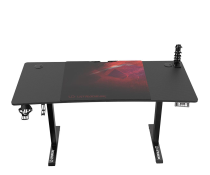 Mebel gamingowy Ultradesk LEVEL V2 (Czarno-Czerwone) (elektryczna regulacja)